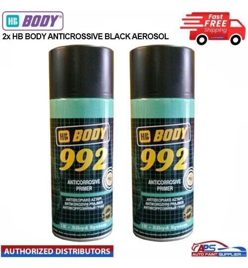 2x HB BODY 992 Anti corrosive, Anti rust primer (400ml) - BLACK